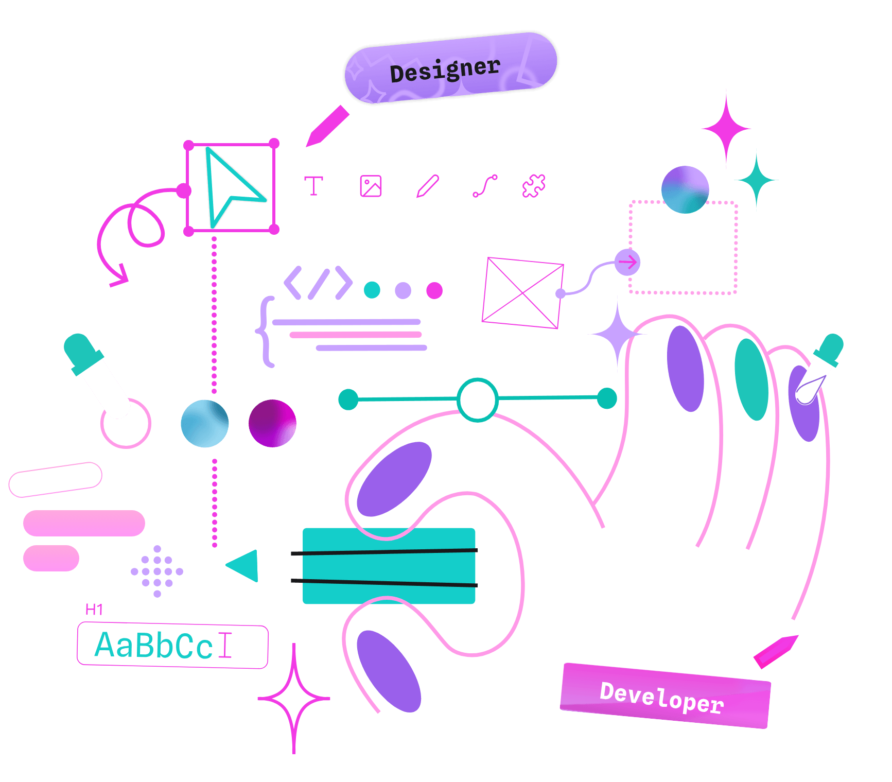 Designer Developer Illustration